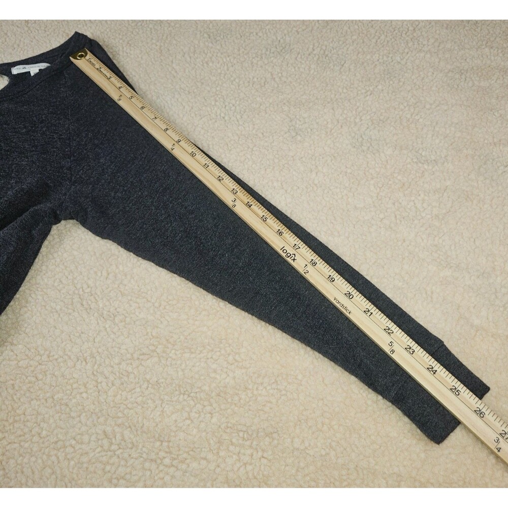Lou & Grey for Loft Jumpsuit XS Gray Wide Leg Lounge Knit Tie Waist Soft - Picture 10 of 12